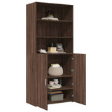 Highboard Brown Oak 80x42.5x185 cm Engineered Wood 3281384