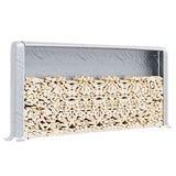 Firewood Rack with Rain Cover 300x25x150 cm Galvanised steel 4100712