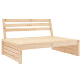 Garden Middle Sofa Natural wood Solid pine wood 120 x 95 cm 825744