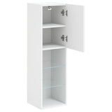 TV Cabinet with LED Lights White 30.5x30x102 cm 837015