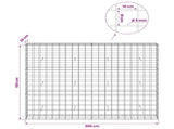 Gabion with 5 mm Wire and 10x10 cm Mesh 200x30x150 cm 3465142
