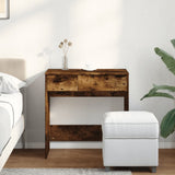 Dressing Table with Mirror Smoked Oak 73x46.5x120 cm 848224