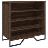 Shoe Cabinet Brown Oak 80x38x78 cm Engineered Wood 848653