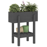 Garden Planter Grey 62x30x69 cm Solid Wood Pine 825235