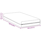 Mattress with Coconut Layer White 80 x 160 cm Pocket Spring 4106425