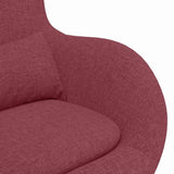 Egg Chair Wine Red 63 x 73 x 90 cm Fabric 42002739