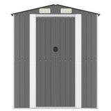 Garden Shed Light Grey 192x191x223 cm Galvanised Steel 3147438