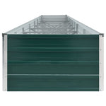 Garden Raised Bed Galvanised Steel 600x80x45 cm Green 47073