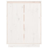 Shoe Cabinet White 60x35x80 cm Solid Wood Pine 813531