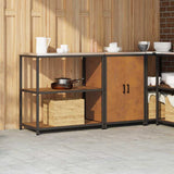 Kitchen Storage Set HATTEM 2 pcs Rusty Steel 3392665