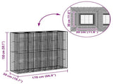 Gabion Raised Bed 2 pcs Silver 170 x 50 x 150 cm 3422234