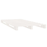 Bed Frame without Mattress White 100x200 cm Solid Wood Pine 3120123