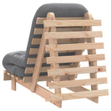 Futon Sofa Bed with Mattress 60x206x11 cm Solid Wood Pine 846746