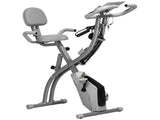 2-in-1 Folding Exercise Bike with 8-Level Magnetic Resistance, Arm Resistance Band, Pulse Sensor, T3398P349154