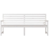 Garden Bench White 203.5x48x91.5 cm Solid Wood Pine 824075