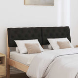 Upholstered Headboard Black 120 cm Solid Pine Wood 879186