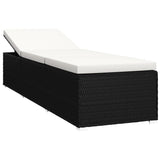 Sun Lounger Black, Cream White 317111