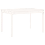 5 Piece Garden Dining Set White Solid Wood Pine 3157716