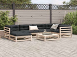 7 Piece Garden Sofa Set Solid Wood Pine 3299530