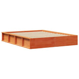 Bed Frame Wax Brown 150 x 200 cm Solid Pine Wood 3385714