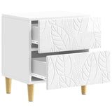 Bedside Table High Gloss White 43 x 34.5 x 48 cm 894993