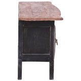 TV Cabinet 120x30x40 cm Black Solid Mahogany Wood 283901