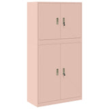 Storage Cabinet 2 pcs Pink 90 x 40 x 175 cm Steel Lockable 3438718