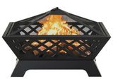 Fire Pit with Poker 64 cm XXL Steel 311894