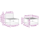 Outdoor Sofa Set 7 pcs White 3386108