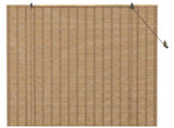 Roller Blind Natural and Brown 160 x 160 cm Bamboo 42039766