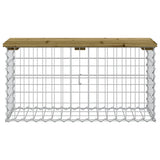 ZNTS Garden Bench Gabion Design 83x31.5x42 cm Impregnated Wood Pine 834349