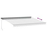 Manual Retractable Awning Anthracite and White 450x350 cm 3215812