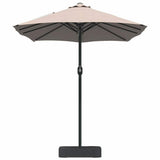 Garden Parasol Taupe 385 x 209 x 244 cm Polyester 42003286
