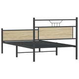 Bed Frame without Mattress Sonoma Oak 107x203 cm Engineered Wood 4106976