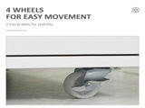 Seven-Drawer Filing Cabinet, with Wheels - White T3398P330433