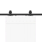 Sliding Door Hardware Kit 200 cm Steel Black 4009717
