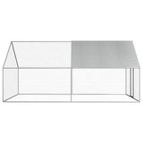 Outdoor Chicken Cage 2.75x4x1.92 m Galvanised Steel 170789