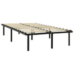 ZNTS Bed Frame without Mattress Black Metal 140x200 cm 284681