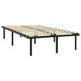 ZNTS Bed Frame without Mattress Black Metal 140x200 cm 284681