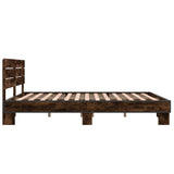 Bed Frame without Mattress Smoked Oak 160x200 cm 3280139