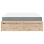 Bed with Mattress 140x200 cm Solid Wood Pine 3281934