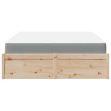 Bed with Mattress 140x200 cm Solid Wood Pine 3281934
