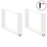Coffee Table Legs U-Shaped 2 pcs White 70x cm Steel 4013145