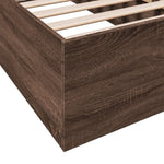 Bed Frame without Mattress Brown Oak 100x200 cm 3281055