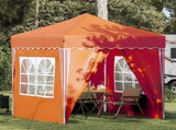 Pop-up Party Tent 195 x 195 x 245 cm Orange Oxford Fabric 42019745