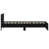 Bed Frame with Headboard Black Oak 90 x 200 cm Engineered Wood 871656
