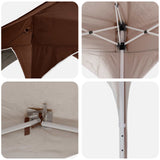 Pop-up Party Tent 290 x 290 x 245 cm Brown 42019852