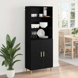 Highboard Black Oak 69.5 x 32.5 x 180 cm Engineered Wood 3416062