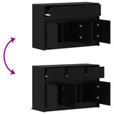 TV Cabinet 91 x 34 x 61 cm Black Oak Engineered Wood 8010330