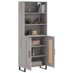 Highboard Grey Sonoma 69.5x34x180 cm Engineered Wood 3189987